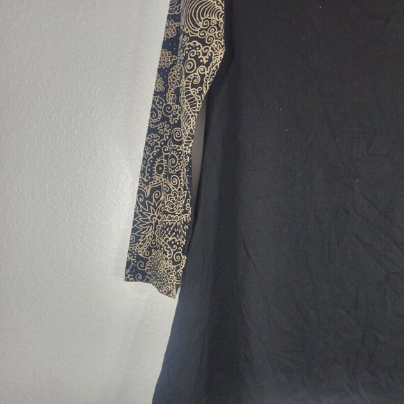 Desigual Long Sleeve Graphic Dress Large 90s Embroidered Floral Indie Sleeze - Picture 10 of 12